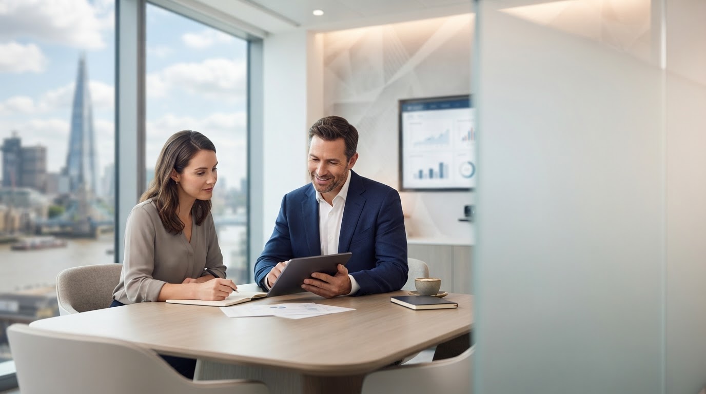 Swiftlink Valnex data analysis platform visualised as a calm, structured financial dashboard